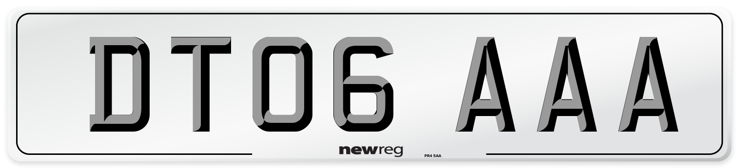 DT06 AAA Number Plate from New Reg